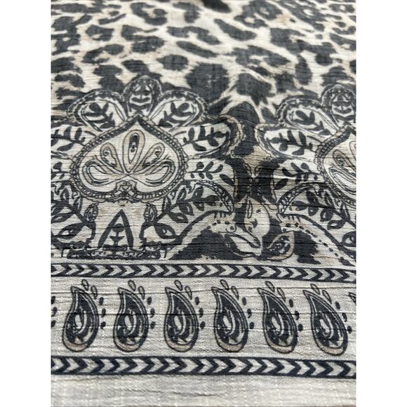Como Blu Blouse Top Womens 3X Animal Print 3/4 Sleeves Elastic Cuffs Boho Casual - Picture 11 of 12